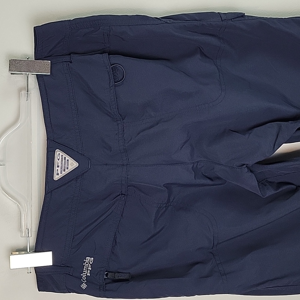 Columbia Blue Palm Peak PFG zip off nylon hiking fishing cargo pants